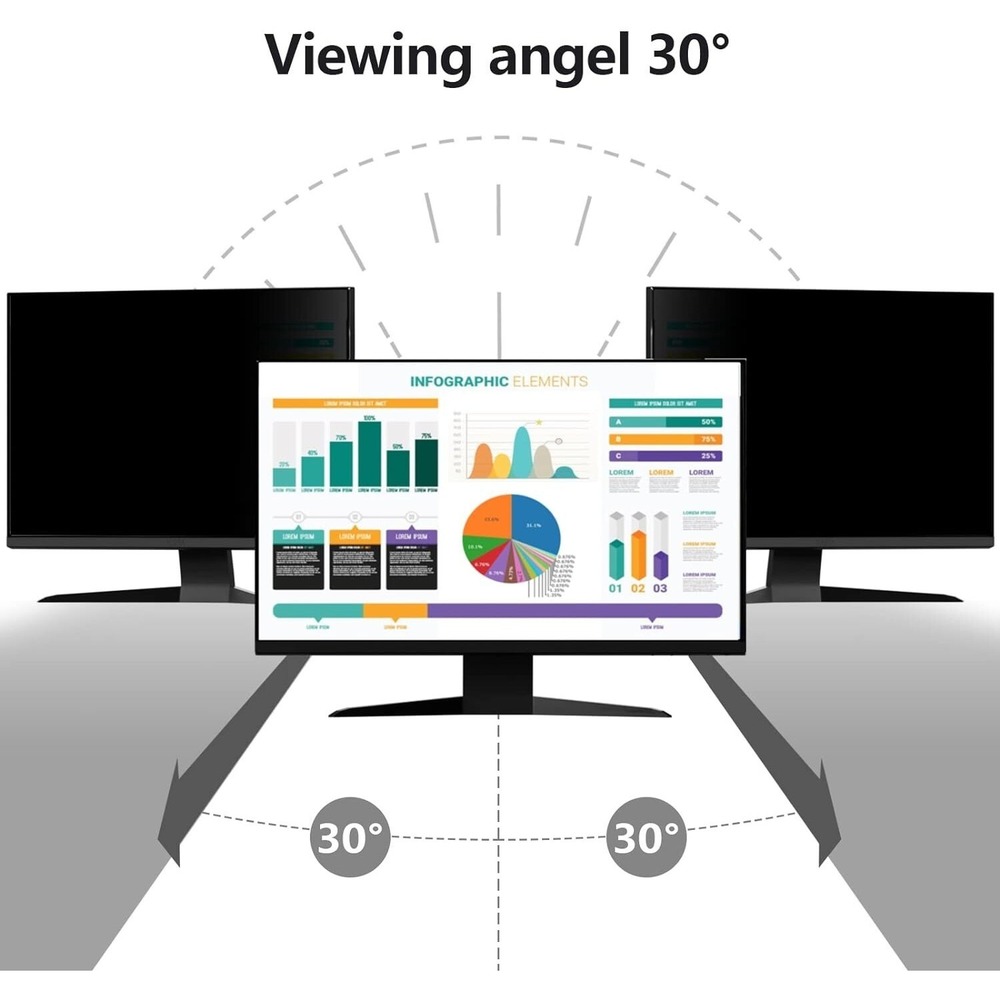 24" Computer Privacy Screen Protector Filter 16:9 Widescreen Monitor AntiGlare‎ - Picture 7 of 8